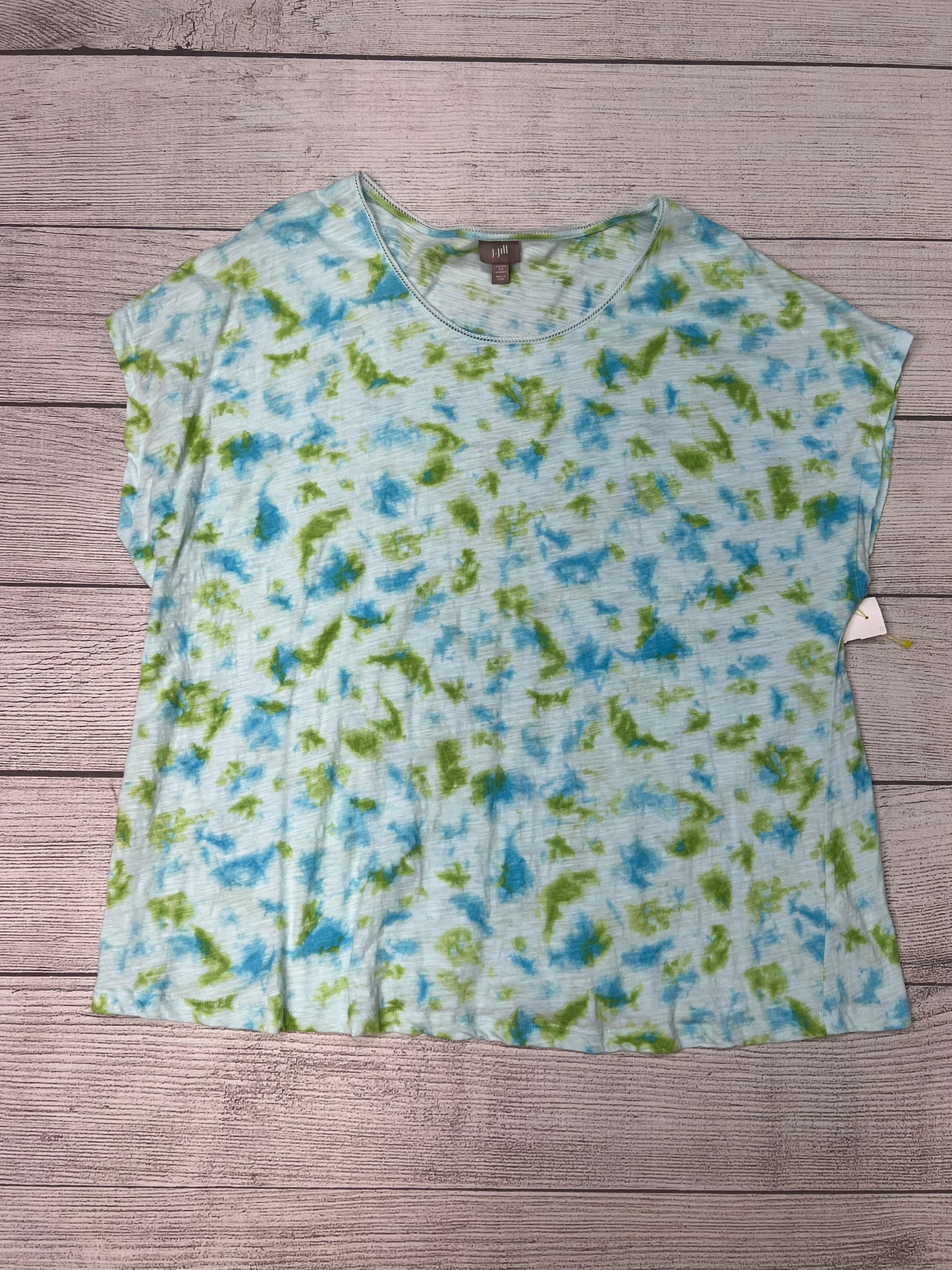 Multi-colored Top Short Sleeve J Jill, Size 4x