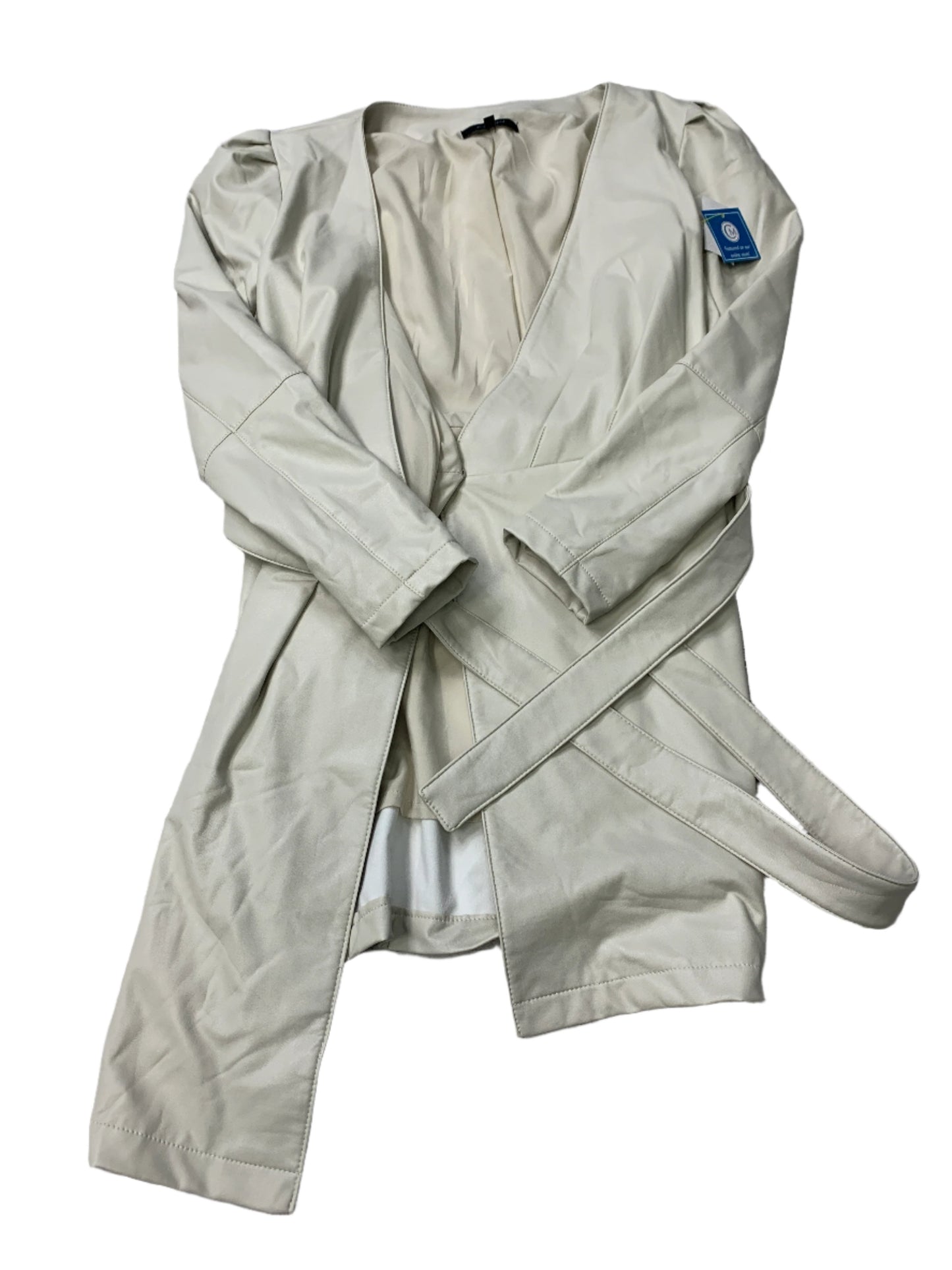 Cream Coat Trenchcoat by 7 For All Mankind, Size S