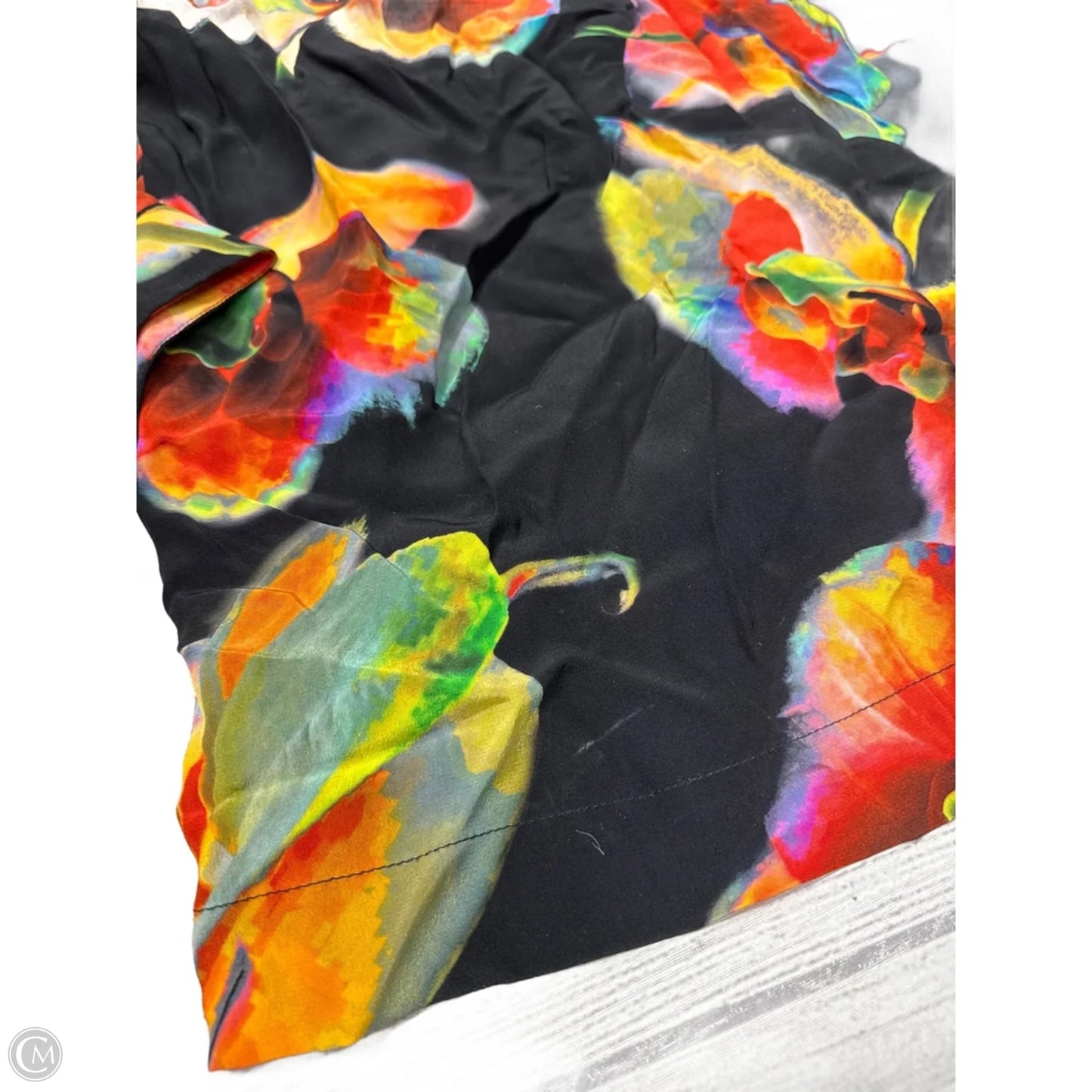 Blouse Long Sleeve By Alexander Mcqueen In Black Floral, Size: Onesize