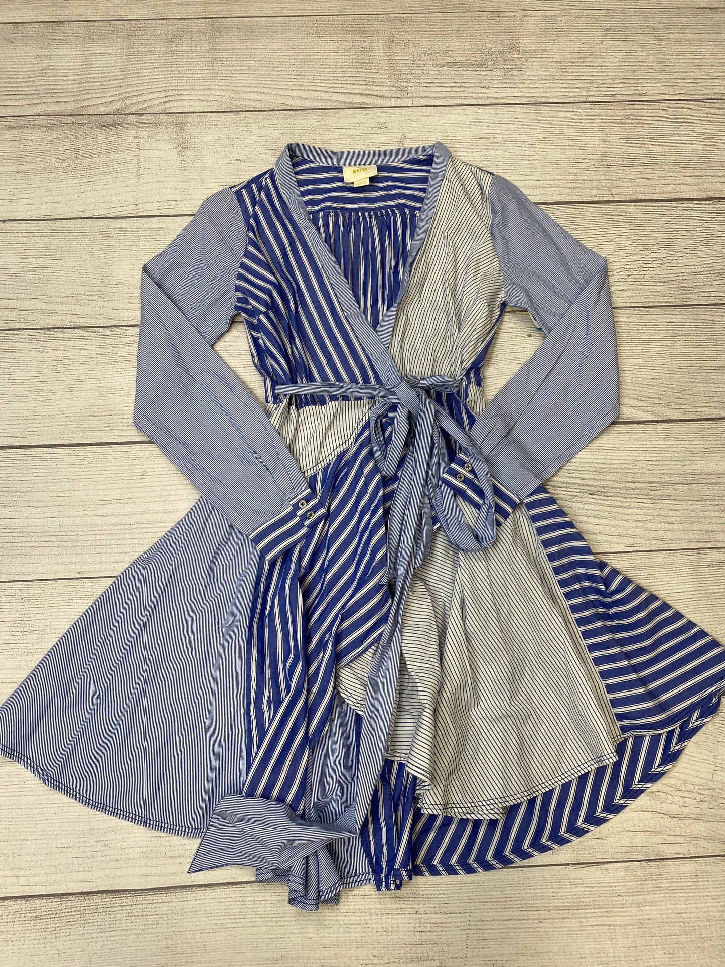 Blue White Dress Casual Short Maeve, Size Xs