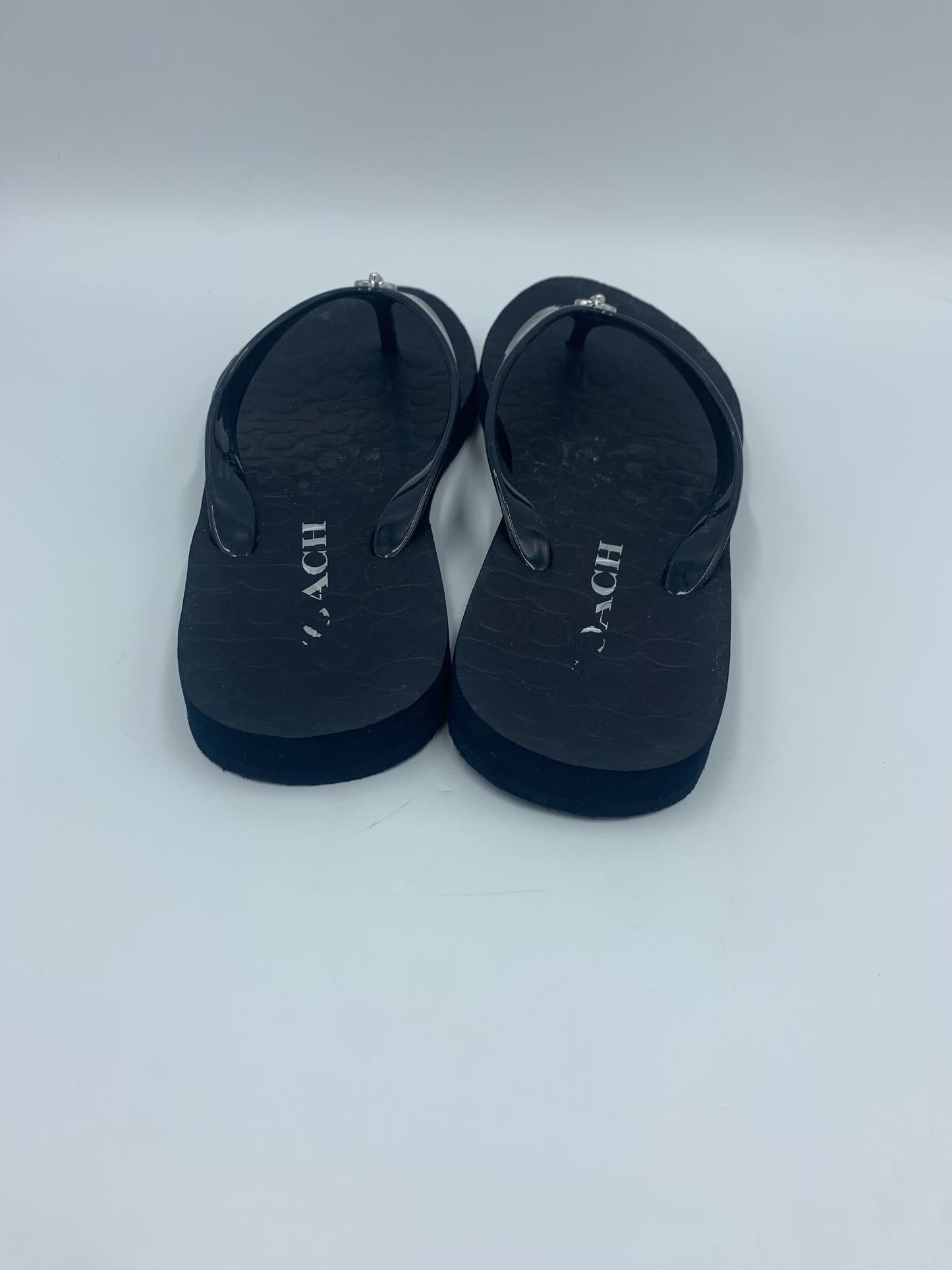 Black Sandals Designer Coach, Size 7/8