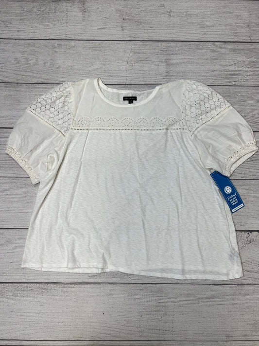 Cream Top Short Sleeve Lane Bryant, Size 1x