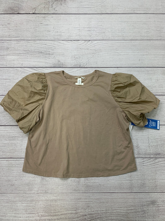 Brown Top Short Sleeve H&m, Size Xxl