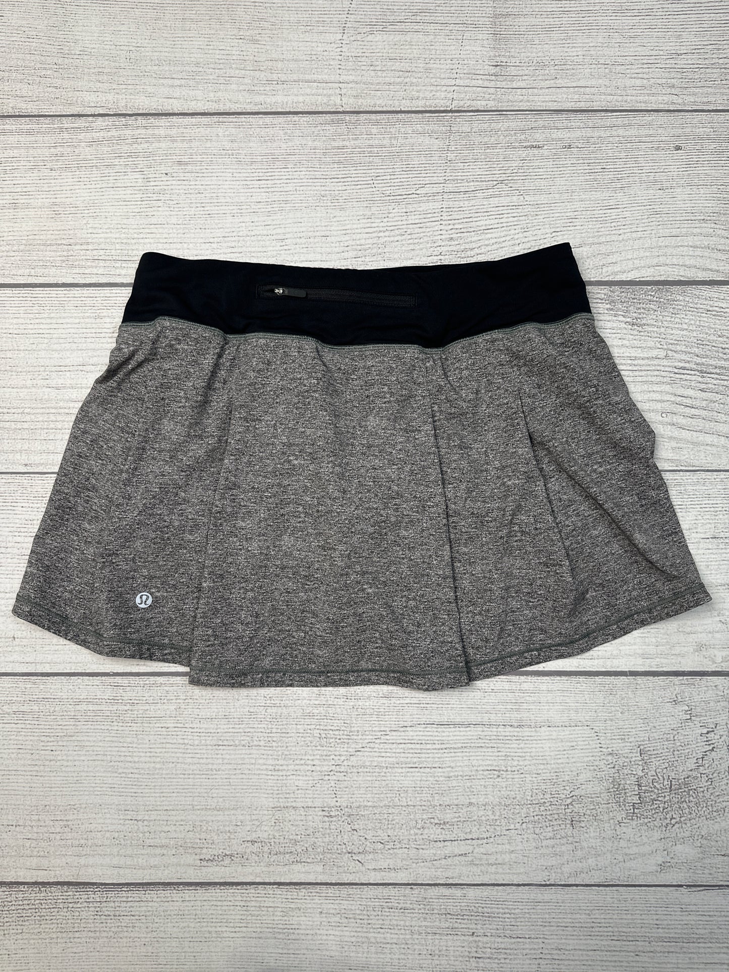 Athletic Skirt Skort By Lululemon In Grey, Size: 8tall