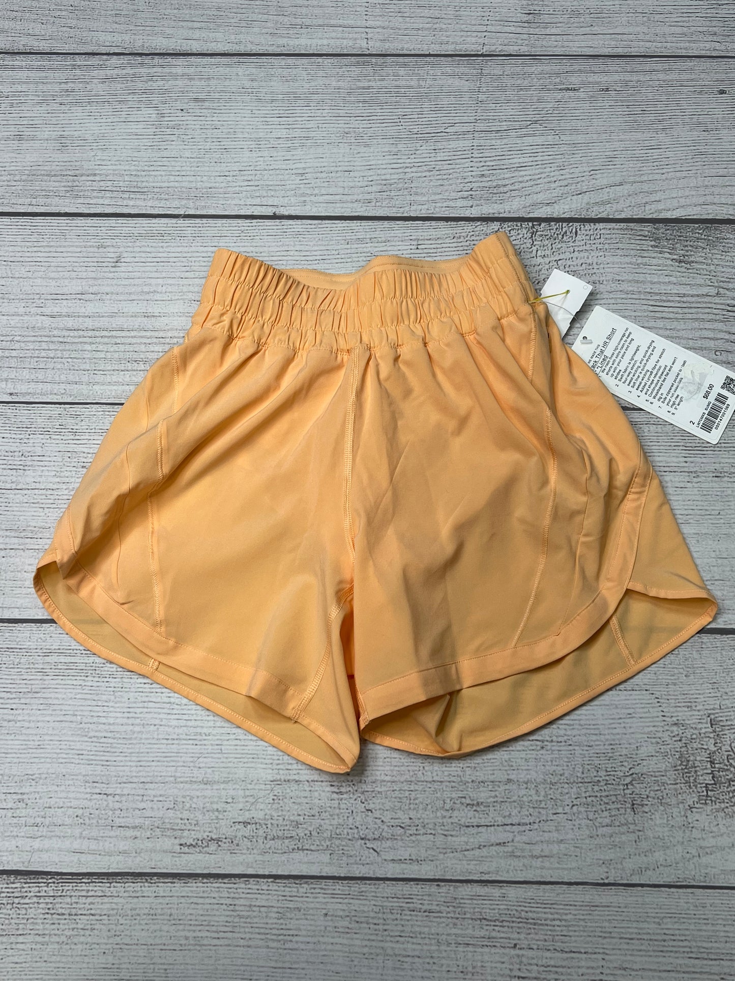 Athletic Shorts By Lululemon In Orange, Size: Xs