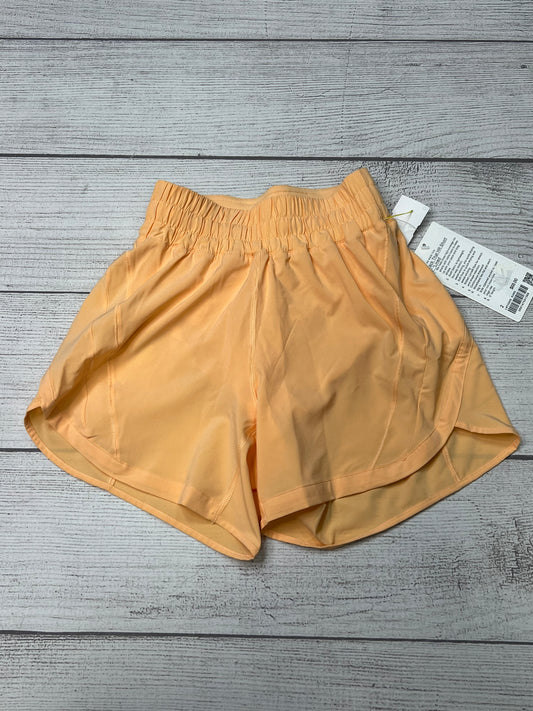 Athletic Shorts By Lululemon In Orange, Size: Xs