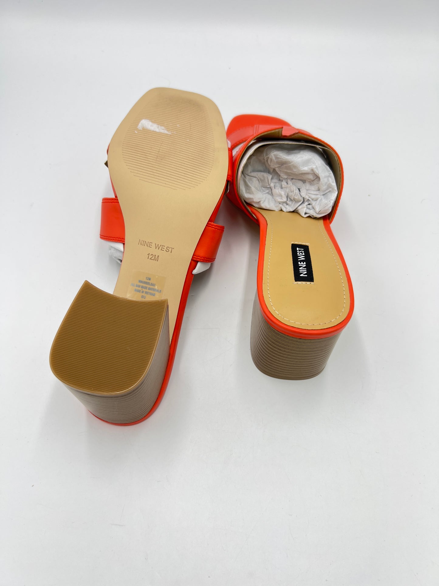 Shoes Heels Block By Nine West In Orange, Size: 12