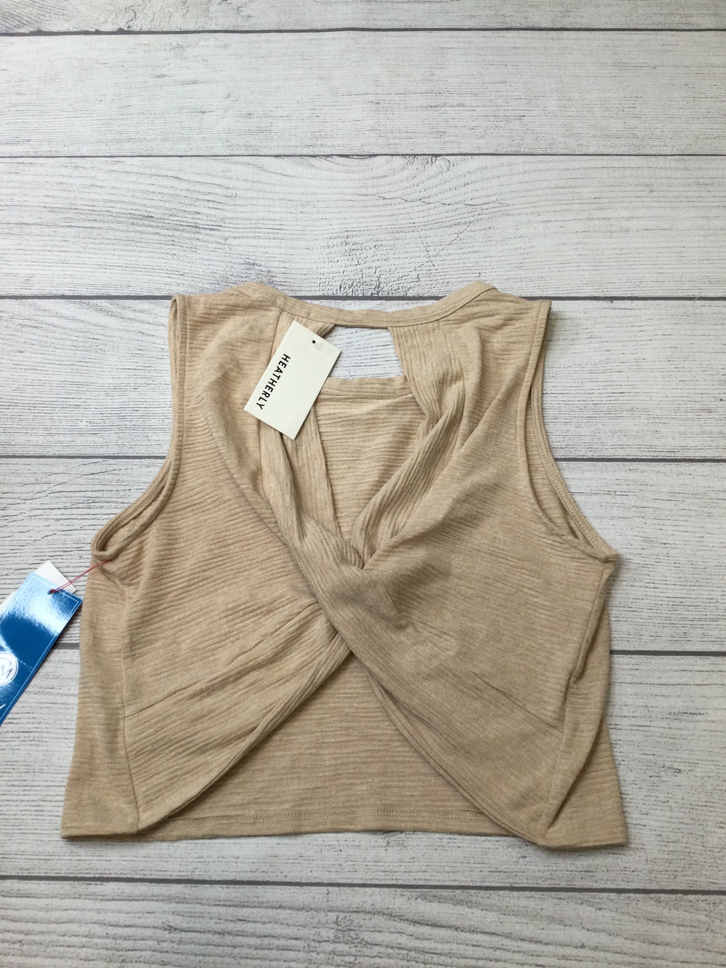 Top Sleeveless By Heatherly In Tan, Size: Xl