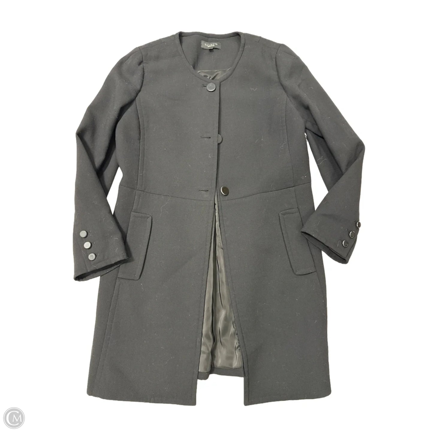 Coat Peacoat By Talbots In Black, Size: L