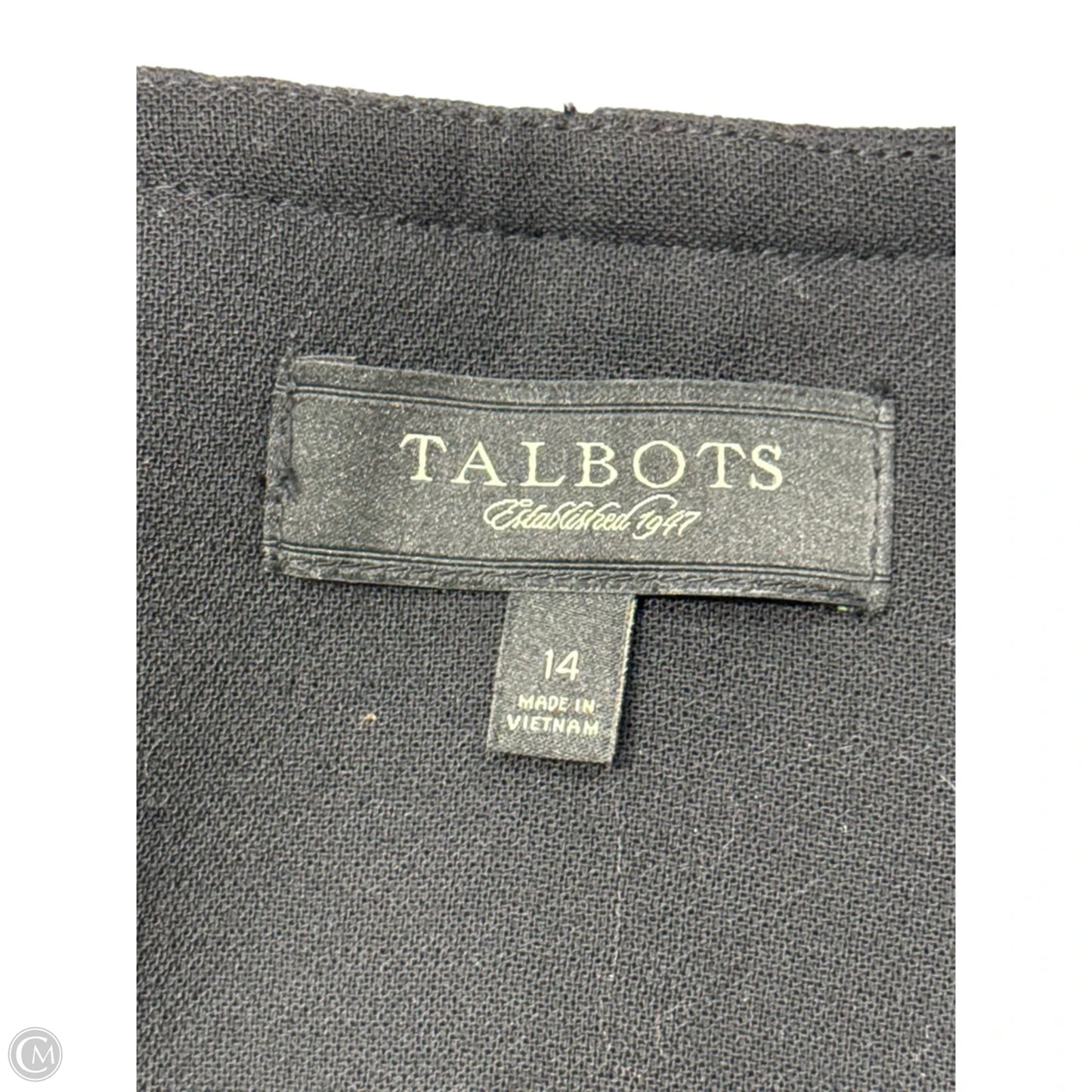 Coat Peacoat By Talbots In Black, Size: L