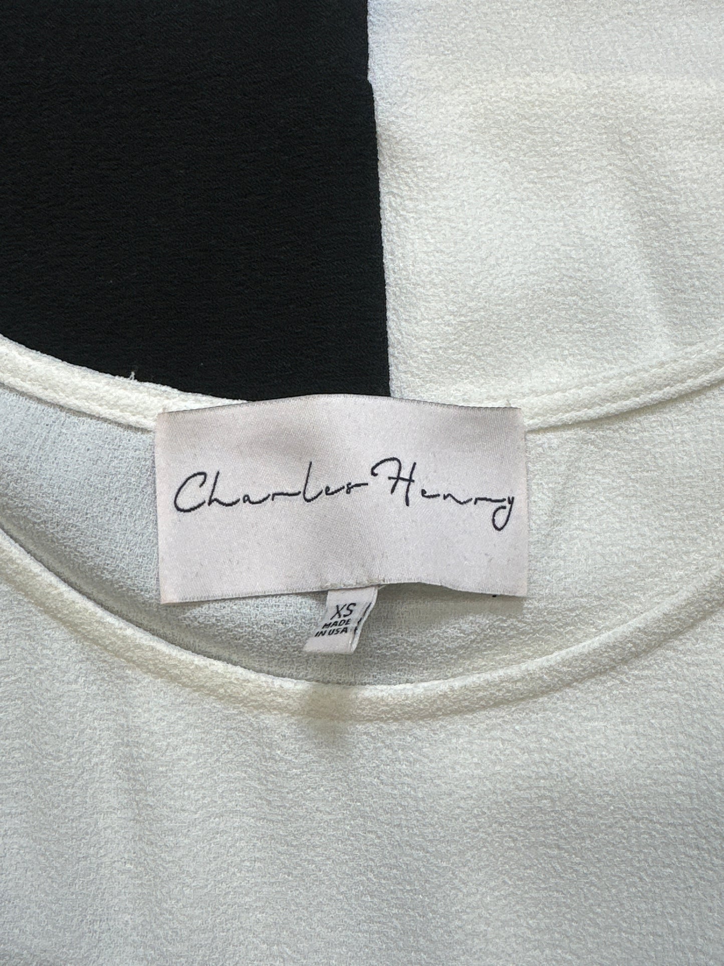 Dress Casual Short By Charles Henry In Black & White, Size: Xs