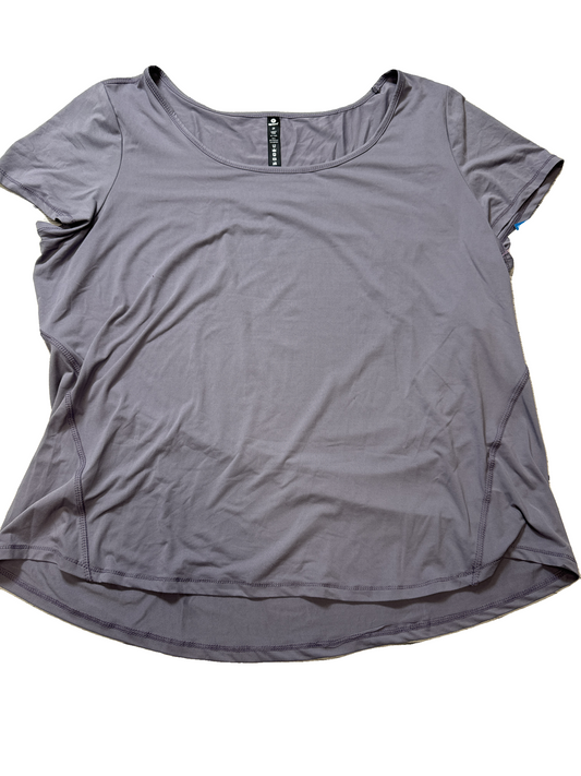 Athletic Top Short Sleeve By 90 Degrees By Reflex In Purple, Size: 2x