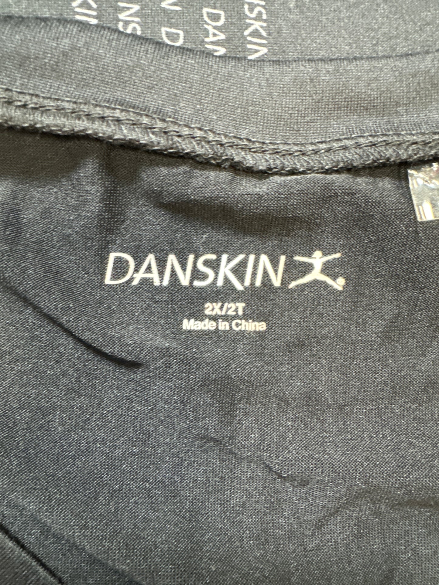 Athletic Top Short Sleeve By Danskin In Black, Size: 2x