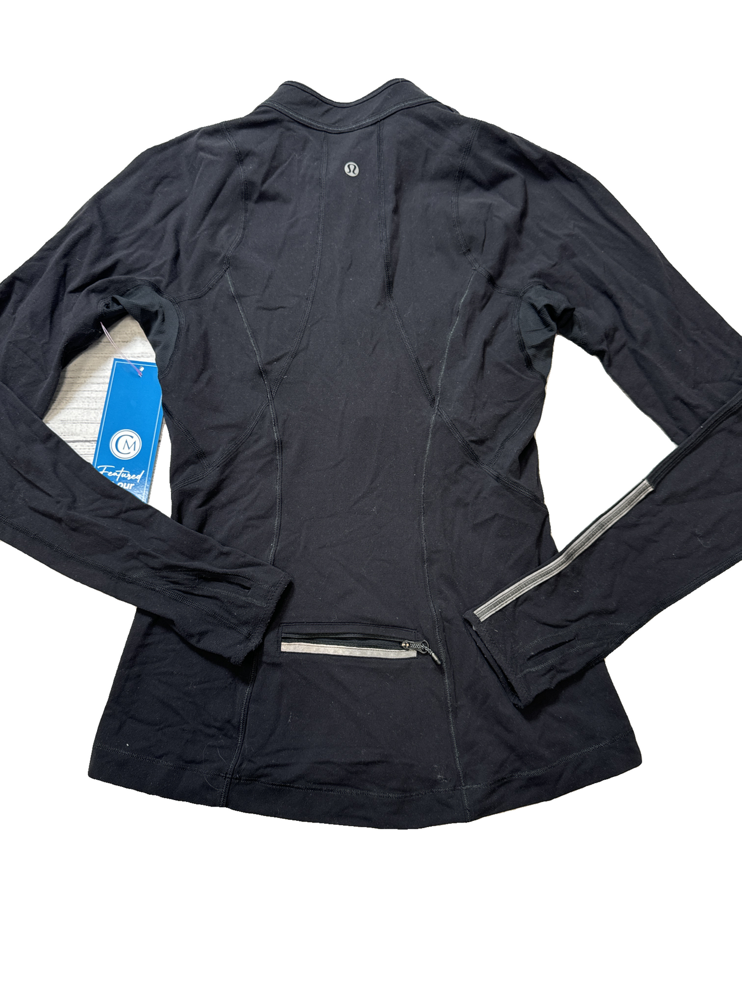 Athletic Top Long Sleeve Crewneck By Lululemon In Black, Size: S