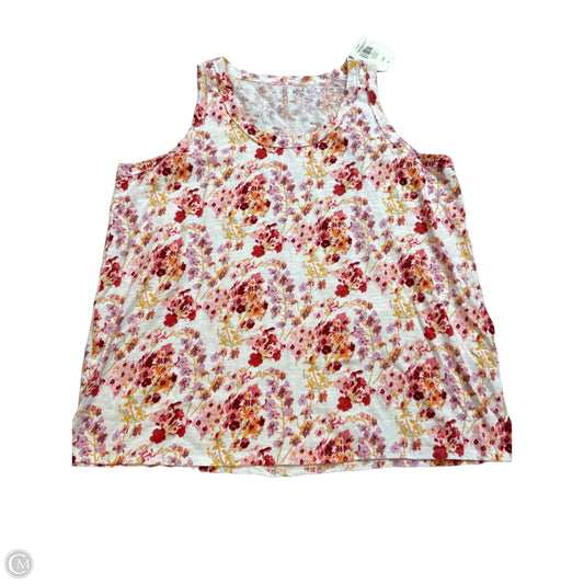 Top Sleeveless By Wonderly In Floral Print, Size: Xxl