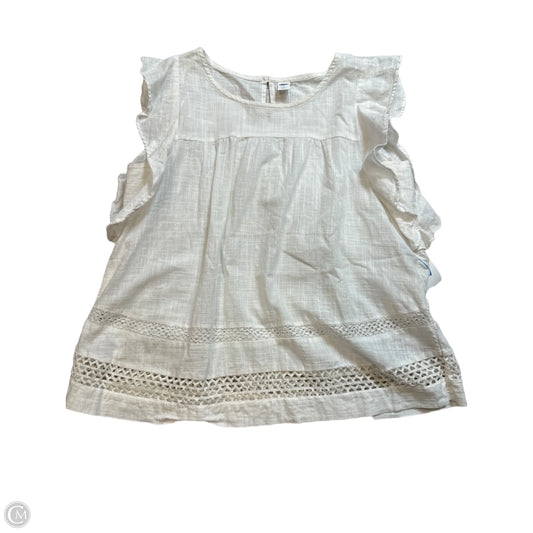 Top Sleeveless By Old Navy In White, Size: S