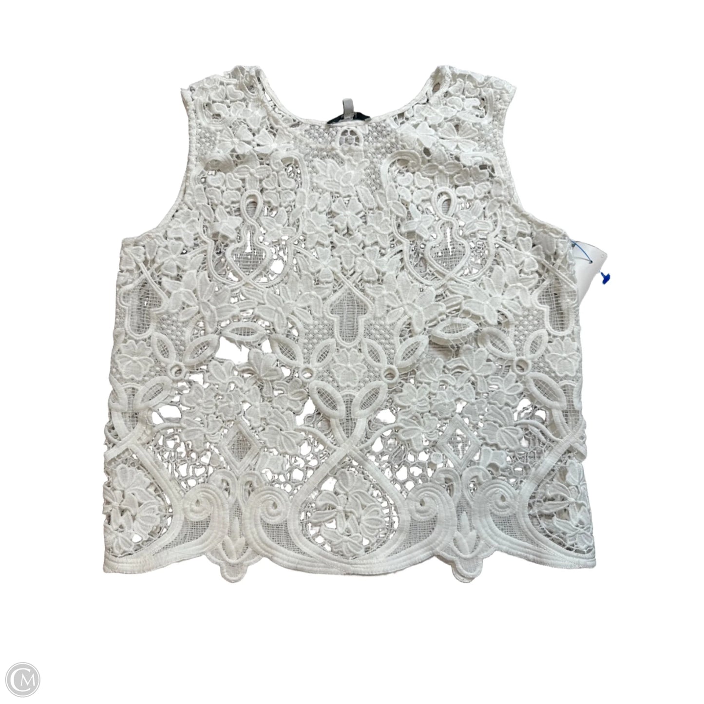 Top Sleeveless By Acemi In White, Size: M