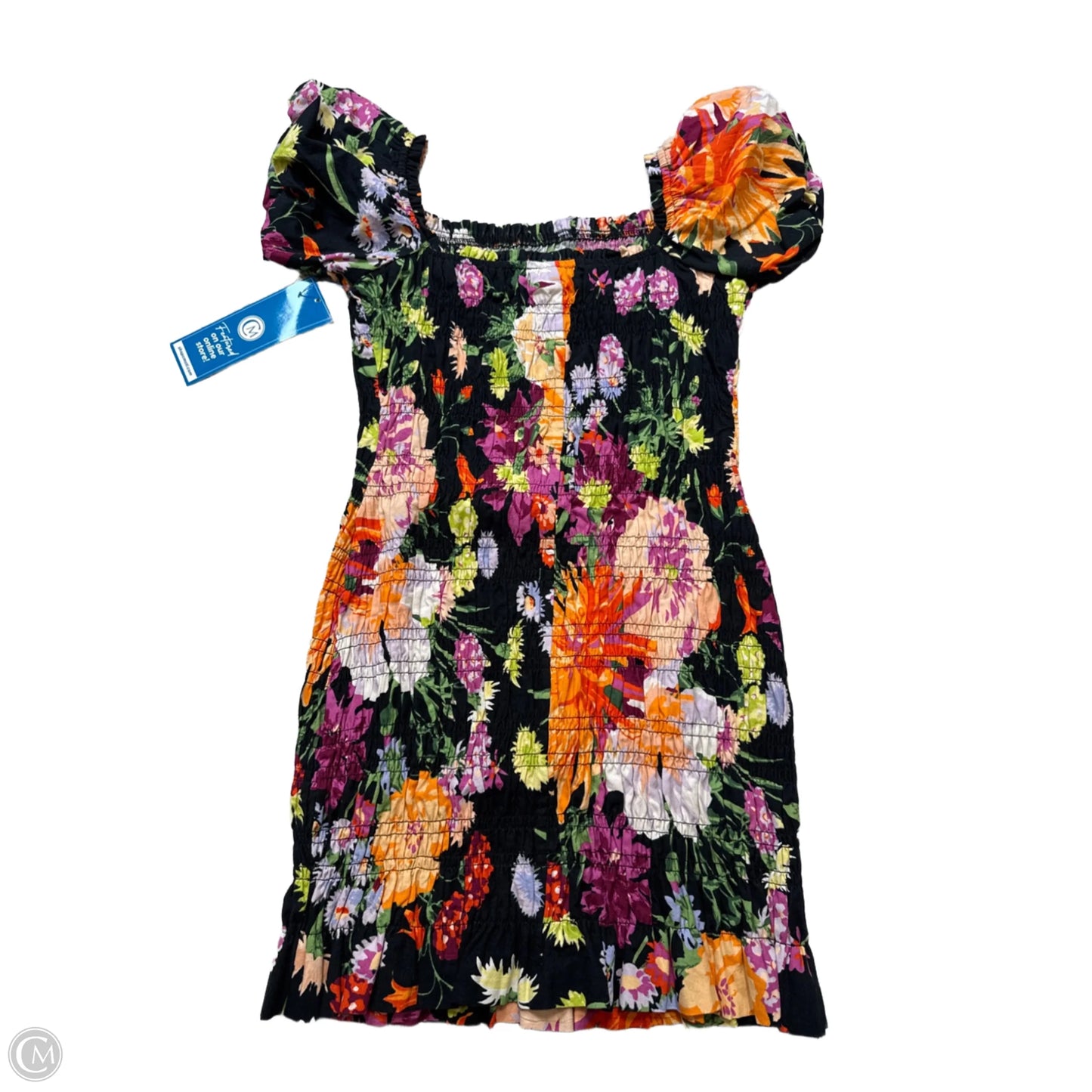 Dress Casual Short By H&m In Floral Print, Size: M