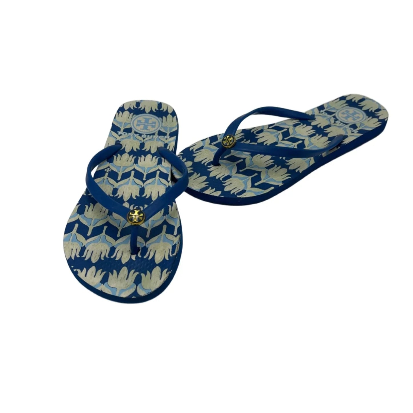 Sandals Designer By Tory Burch In Blue, Size: 9