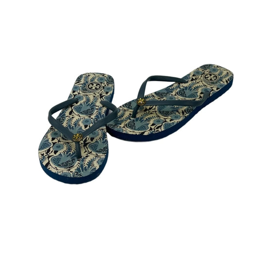 Sandals Designer By Tory Burch In Blue, Size: 9