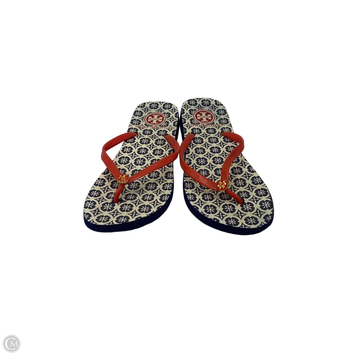 Sandals Designer By Tory Burch In Navy, Size: 9