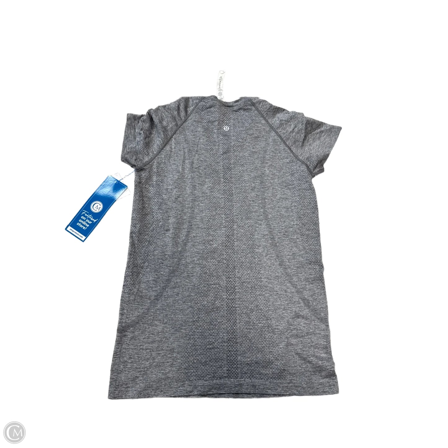 Athletic Top Short Sleeve By Lululemon In Grey, Size: M
