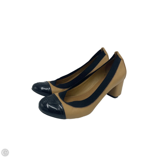 Shoes Designer By Tory Burch In Black & Tan, Size: 8