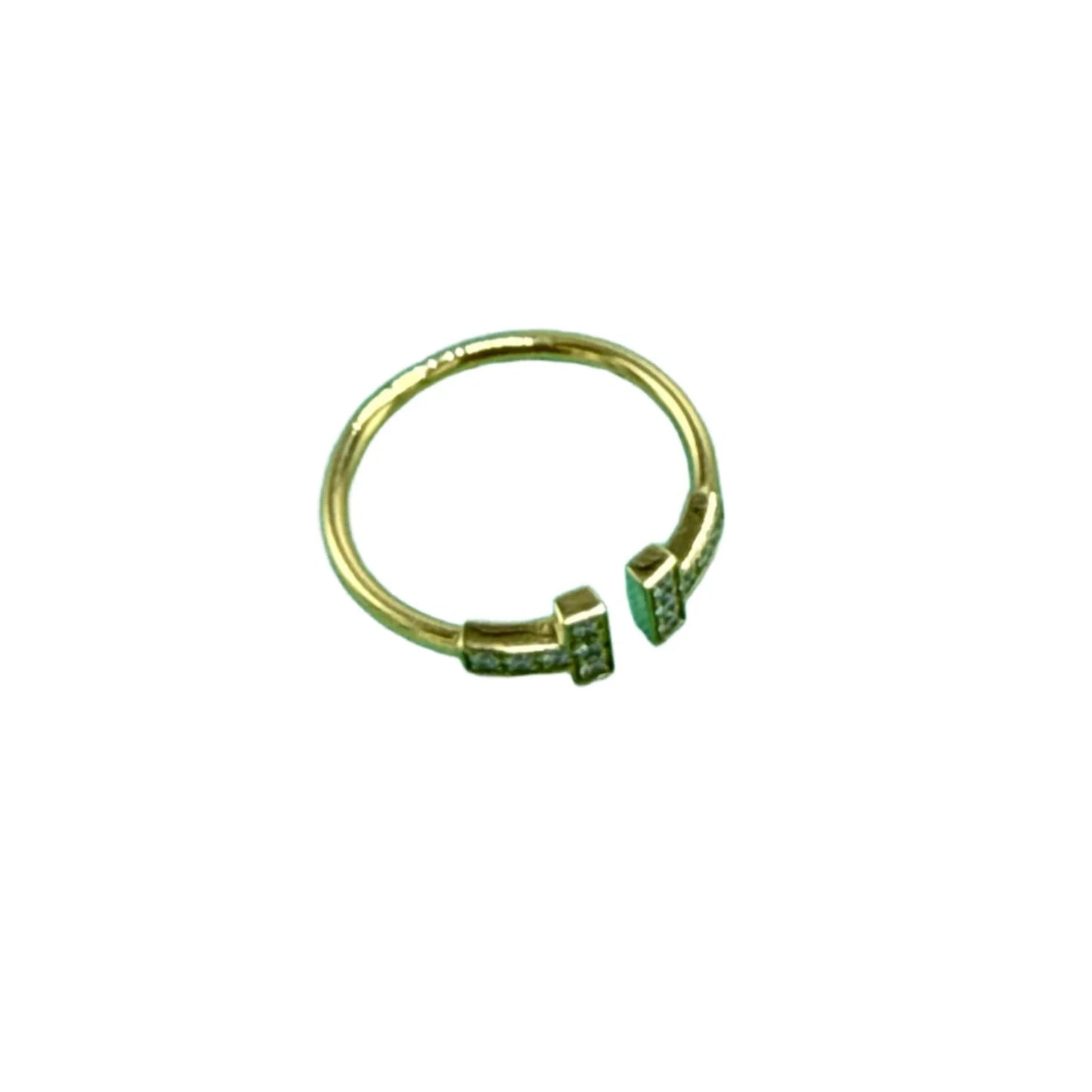 Tiffany & Company 18K T Wire Diamond Luxury Designer Ring, Size: 6.5