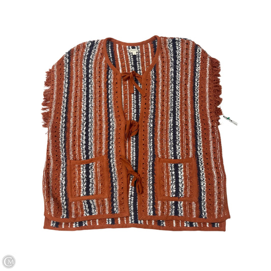 Top Short Sleeve By Pilcro In Orange & White, Size: L
