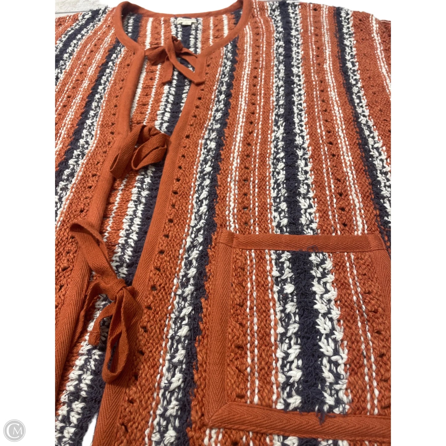 Top Short Sleeve By Pilcro In Orange & White, Size: L