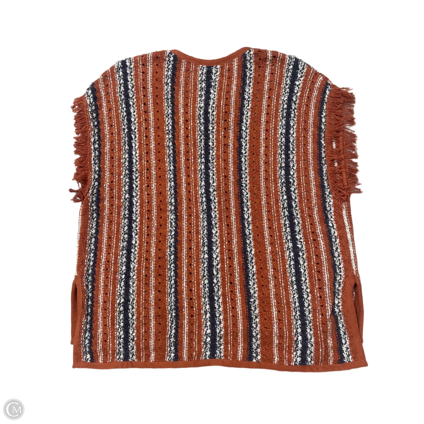 Top Short Sleeve By Pilcro In Orange & White, Size: L