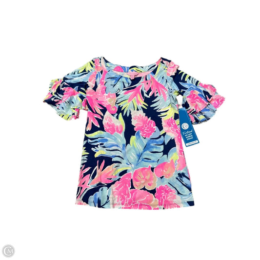 Top Short Sleeve Designer By Lilly Pulitzer In Multi-colored, Size: Xxs