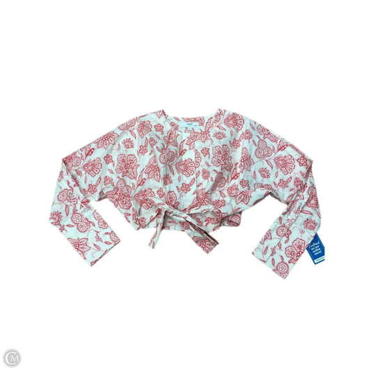 Top Long Sleeve By Saunders In Floral Print, Size: Xs