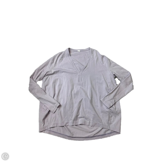 Athletic Top Long Sleeve Crewneck By Lululemon In Purple, Size: L