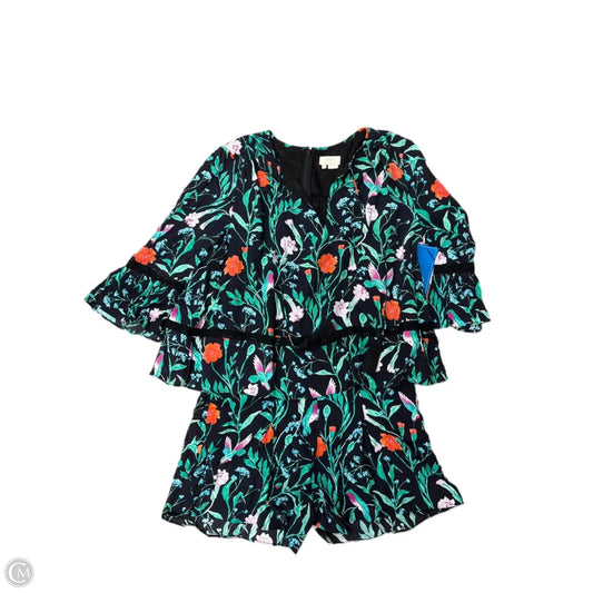 Romper Designer By Kate Spade In Black & Green, Size: S