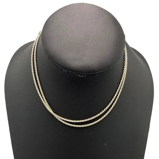 Necklace Rope Style Chain in Silver