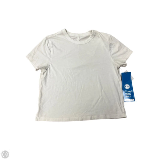 Athletic Top Short Sleeve By Lululemon In White, Size: Xs