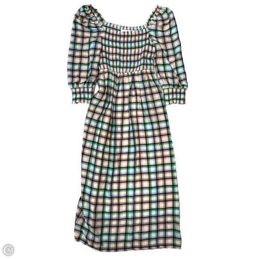Dress Casual Maxi By Maeve In Plaid Pattern, Size: S