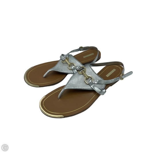 Sandals Flats By Louise Et Cie In Silver, Size: 9.5