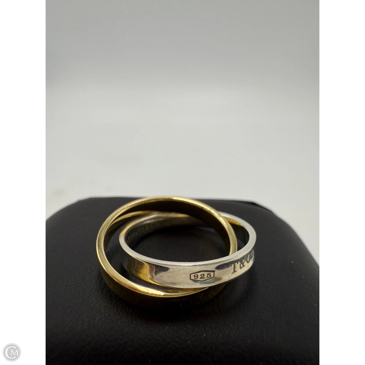 Tiffany & Co. 18K and 925 Interlocking 1837 Circles Luxury Ring, Size: 7.5