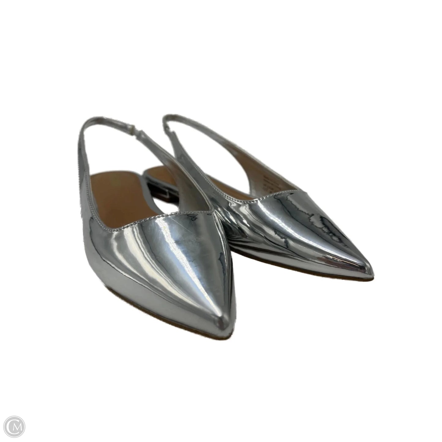 Shoes Flats By Aldo In Silver, Size: 7.5