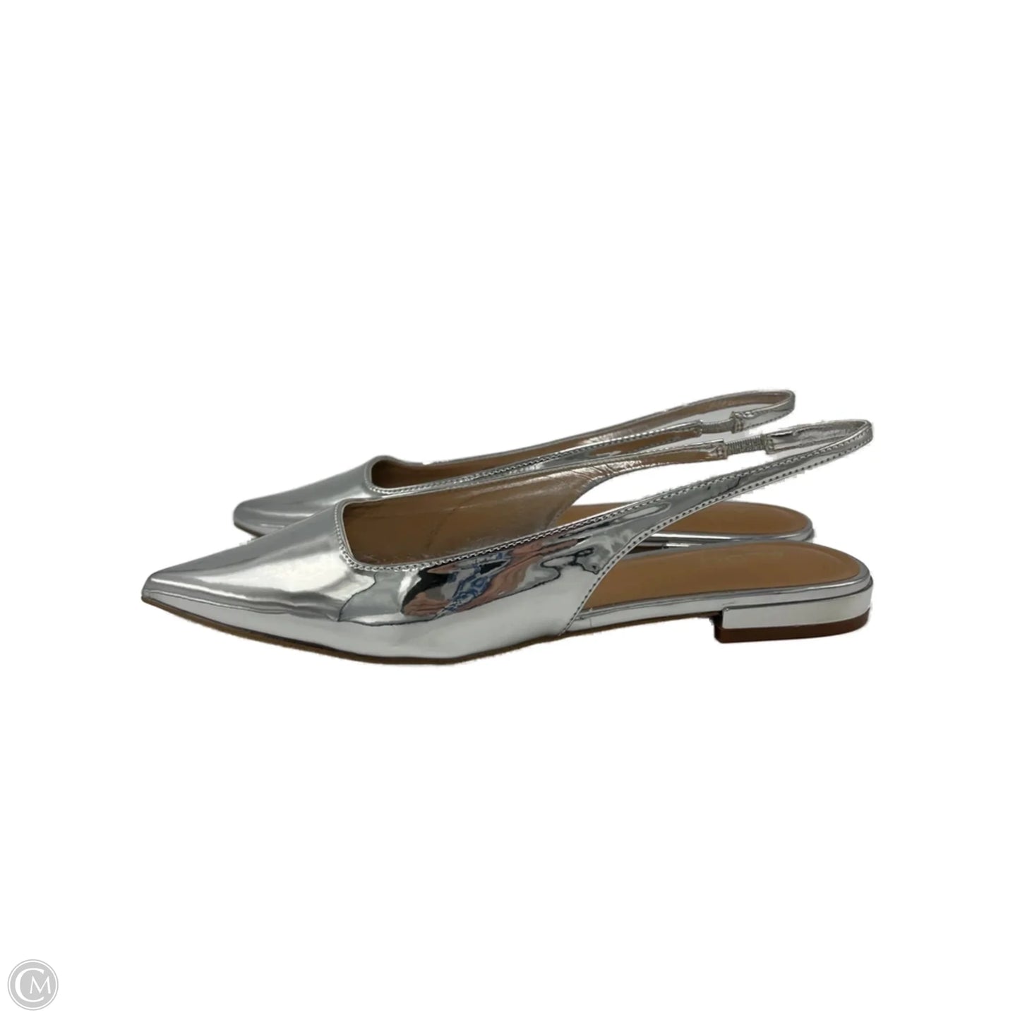 Shoes Flats By Aldo In Silver, Size: 7.5