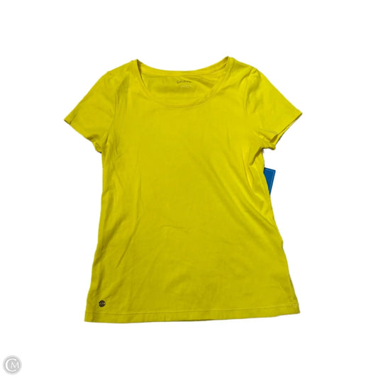 Top Short Sleeve Designer By Lilly Pulitzer In Yellow, Size: M