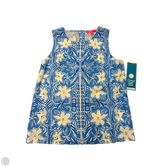 Top Sleeveless Designer By Lilly Pulitzer In Blue, Size: M