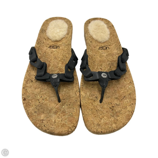 Sandals Designer By Ugg In Black, Size: 10