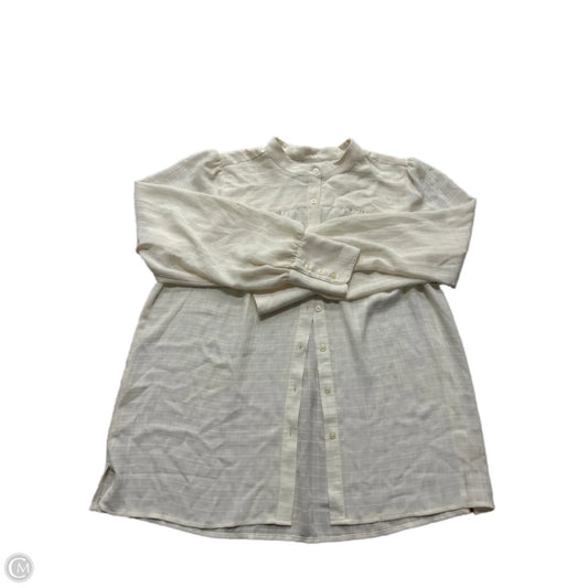 Top Long Sleeve By Loft In Cream, Size: L