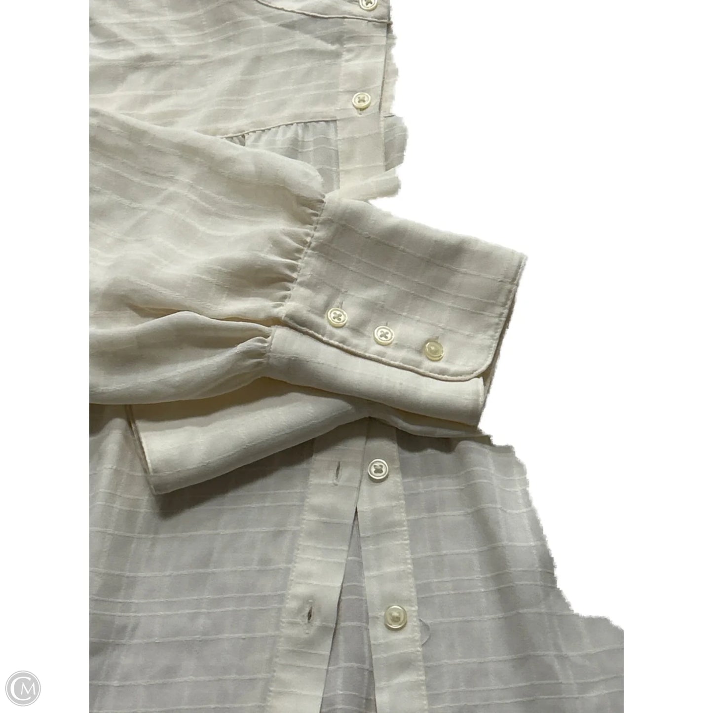 Top Long Sleeve By Loft In Cream, Size: L
