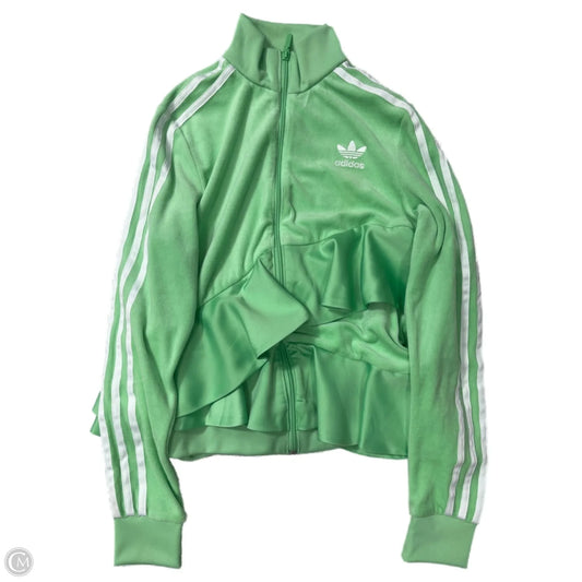 Athletic Jacket By Adidas In Green, Size: S