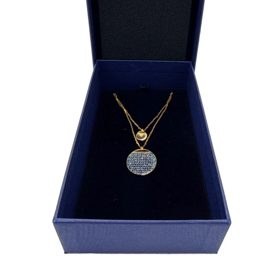 New! Swarovski Ginger Double Layered Designer Necklace