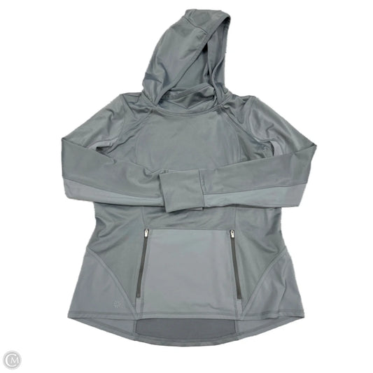 Athletic Top Long Sleeve Hoodie By Athleta In Grey, Size: L